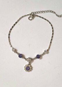 Flower Crystal Necklace &amp; Bracelet NEW UNUSED 🆕