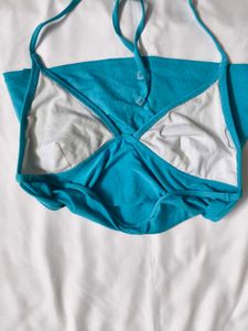 Teal Halter Neck Tank Top