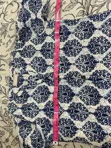 Very New pure cotton Navy &amp; White Printed Kurta