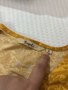Yellow Printed Kurta