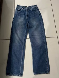 Off Duty Blue Straight-Leg High-Waist Jeans