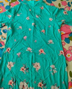 Elegant Teal Floral Kurta