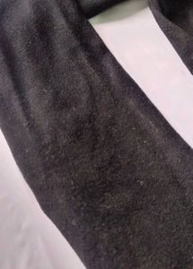 Cozy Black Scarf with Pom Poms