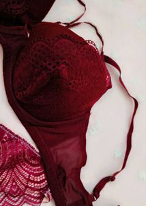 Lace Trimmed Bra &amp; Panty Set
