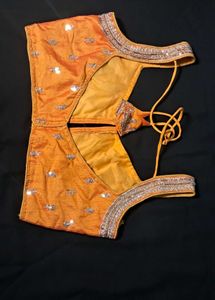 Orange Embroidered Blouse