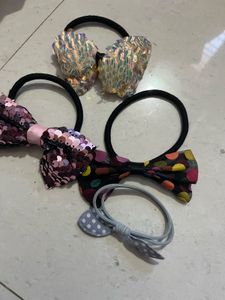 Cute Sequin &amp; Polka Dot Hair Ties Set