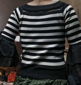 Striped Black &amp; White top