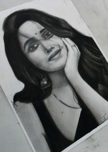 Handmade Charcoal Portrait Art