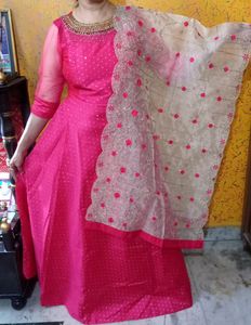 One-Piece Gown With Dupatta