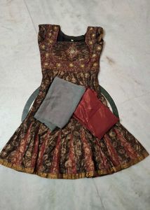 Ethnic Dress with Dupattas set of 2
