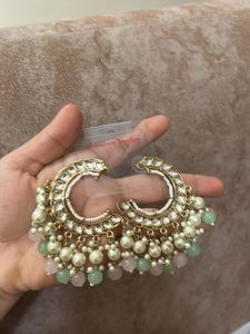 Elegant Pearl &amp; Stone Drop Earrings