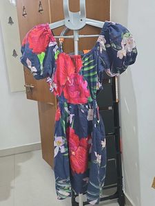 Chic Floral Print Off-Shoulder Dress