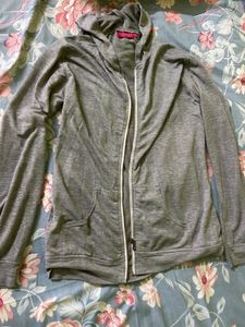 Gray Zip-Up Hoodie