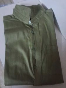 Men's Olive Green Casual Shirt