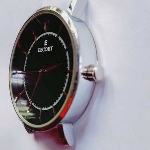 Escort Men's Stylish Black Dial Watch