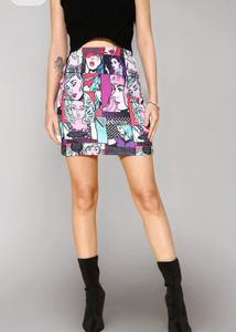 Berrylush multicoloured graphic simply mini skirt