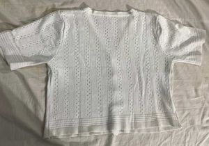 White Button-Up Cardigan Top