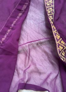 Elegant Purple Kurta Set with Embellishments