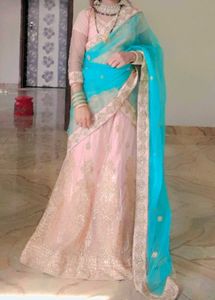 beautiful heavy lahenga kurti set