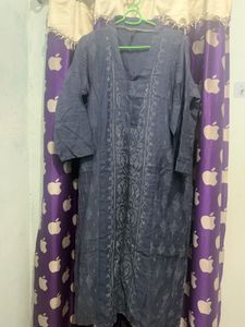Elegant Blue Embroidered Kurta set