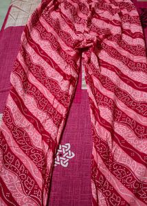 Red Bandhani Print Backless Dress