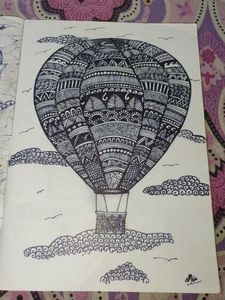 Intricate Hot Air Balloon Artwork