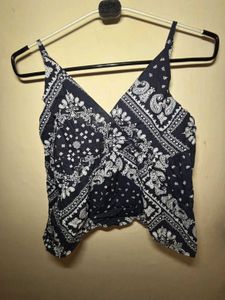 Bandana Print Crop Top