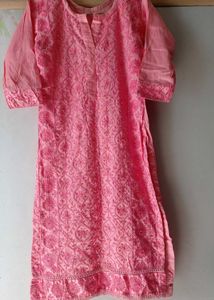 Beautiful Pink Embroidered Kurta