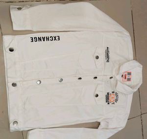 boys White Denim Jacket