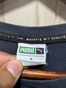 Puma Navy Blue Crew Neck Graphic T-Shirt