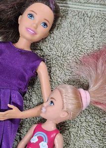 Barbie Doll Set with Purple Dress