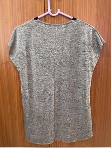 Code by Lifestyle Grey V-Neck Tunic Top