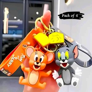 Tom & Jerry Keychain Set