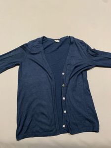 Blue Button-Up Cardigan