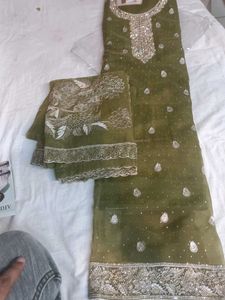 Embroidered suit Set with Dupatta