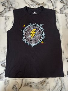 Men's Black Sleeveless Thunder Thighs Tee