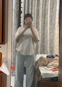 light wash blue baggy jeans