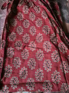 Rust cotton palazzo pants