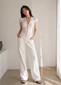 Elegant Women's Pink Button-Up Top