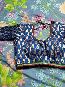 Blue Paisley Print Blouse