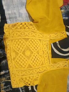 Yellow crop top