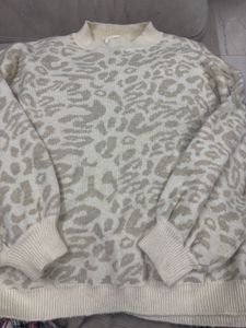 Leopard Print Knit Sweater