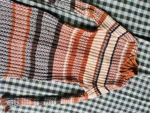 Striped Knit Bodycon Maxi Dress