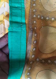 gold yellow Saree