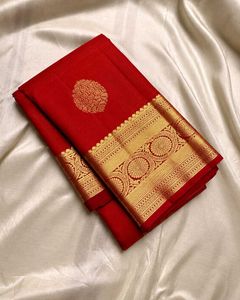 Elegant Red & Gold Saree