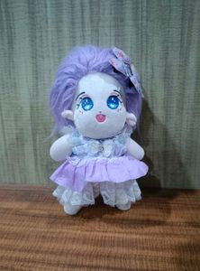 Cute Plush Doll with Purple Hair