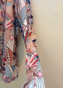 Abstract Print Button-Down Shirt