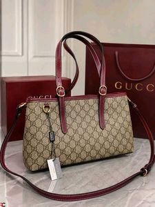 GUCCI GG EMBLEM MEDIUM CANVAS TOTE BAG*