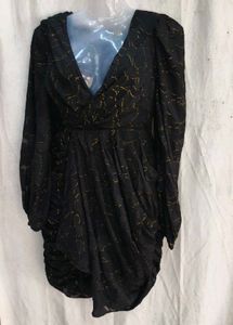 78209. Chic Black Embellished Mini Dress