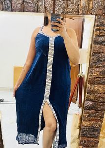 Women Cotton Full Length Dress(beach Dress)